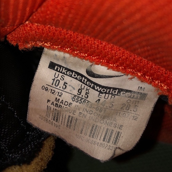 Nike Blazer Mid Woven Black Green Orange Shoes Mens Size 10  Authentic - Picture 11 of 13